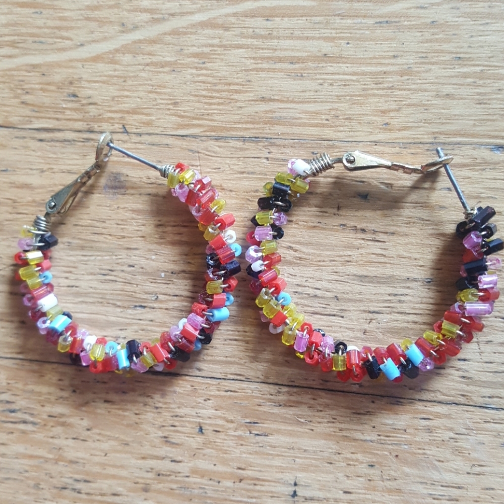 Beaded hoops